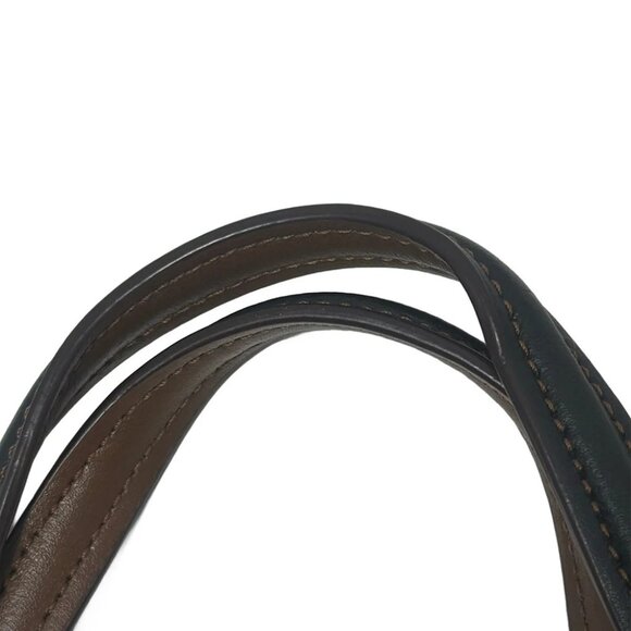 COACH exploit reps Khaki Dark Brown Jacquard Leather - Handbag - Picture 9 of 9